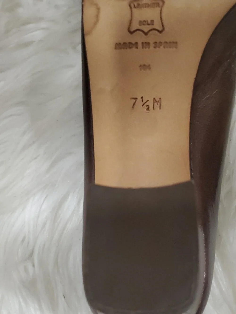 Enzo Angiolini Bronze Metallic Square-Toe Pump Shoes Size 7.5 - Picture 9 of 12